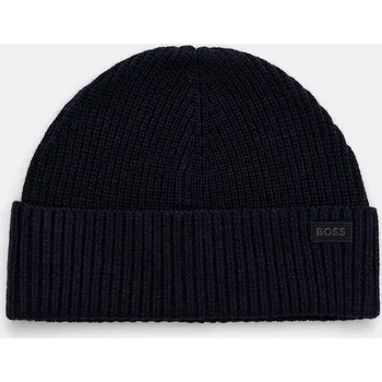 Čepice Čepice s příměsí vlny BOSS Orange Andern_Hat 50551019 námořnická modř 59X, vel. ONE SIZE