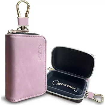 Bezpečnostní pouzdro Tech-Protect KLR300 pro klíče s RFID ochranou - Růžové