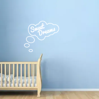 samolepka Sablio Samolepka na zeď: nápis Sweet dreams - 60x53 cm