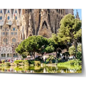 Plakát Sablio Plakát Barcelona Sagrada Familia - 60x40 cm