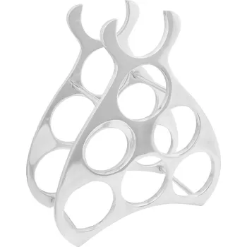 Stojan na víno Stojan na víno Stříbrná 38 x 33 x 13 cm Hliník IM_42000150