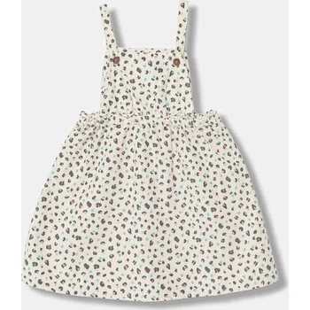 Dívčí šaty Dětské bavlněné šaty United Colors of Benetton 4JBTGT00O.P.Seasonal béžová 02X, vel. 98