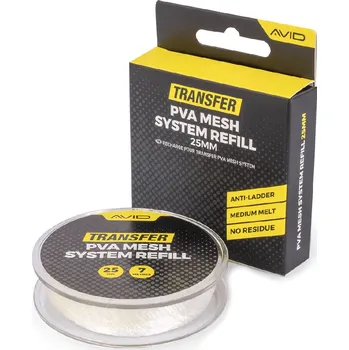 PVA Avid Carp Náhradní PVA Punčocha Transfer PVA Mesh System Refill 7m Délka: 7m, Průměr: 25mm