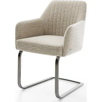 Jídelní židle DELIFE Jídelní židle Greg-Flex tkanina Měkký béžová jídelní židle plochá grafit taštičkové pružiny