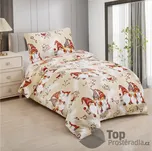 Mikroplyšové povlečení Premium 140x200+70x90 Vánoční skřítci