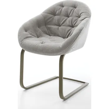 Jídelní židle DELIFE Jídelní židle Gaio-Flex látka Měkký šedá jídelní židle plochý Titanová barva