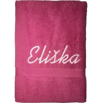 Osuška Gardener group ČR Froté osuška se jménem 70x140cm Terry vz.2 fuchsia red