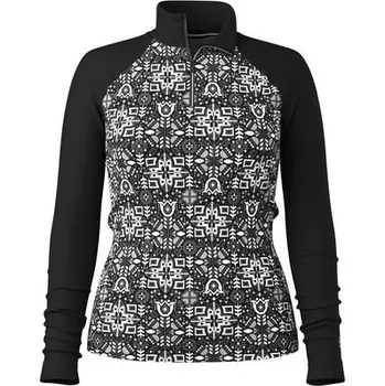 Smartwool W Classic Thermal Merino BL 1/4 Zip B Lady, black deco floral S + Doprava zdarma