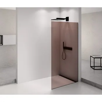 Polysan Architex Black Matt walk-in sprchová zástěna 76 x 210 cm černá sklo Marron hnědá AXB80MR