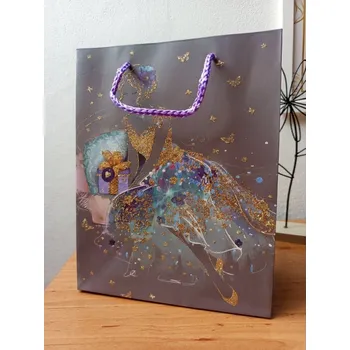 Dárková taška Dárková taška s glitry silueta