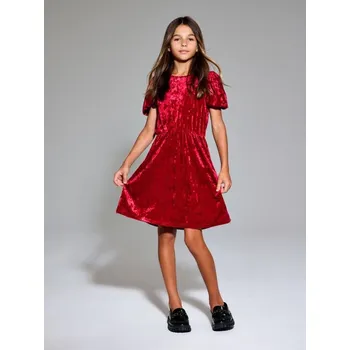 Dívčí šaty Sinsay - Velurové šaty - červená - YL948-33X - YL948-33X-164