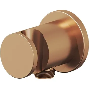 Tyč na sprchový závěs Ravak stěnový vývod podomítkový s držákem růžová zlatá X07P708