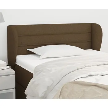 Čelo postele typu ušák tmavě hnědé 93x23x78/88 cm textil IM_3117269