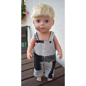 Doplněk pro panenku Lacláče vzorované černošedé