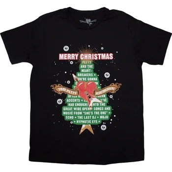 Pánské tričko Tom Petty & The Heartbreakers Merry Christmas Black S Tričko