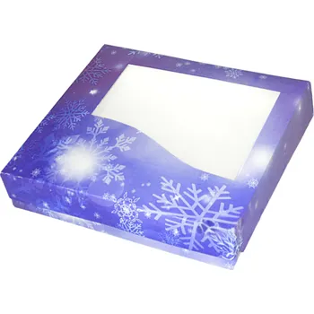 Krabice na pečivo krabice na vánoční cukroví 25 x 22 x 5 cm, 1kg modrá