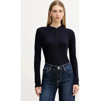 Pánské tričko Tričko s dlouhým rukávem s přídavkem vlny MAX&Co. 2526946014200 námořnická modř 59X, vel. M