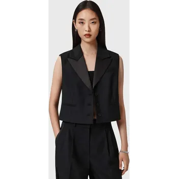 Dámská vesta Vesta s přídavkem vlny AllSaints černá barva, W053QD 99X, vel. 38