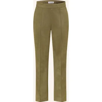 Dámské kalhoty More & More Dámské 7/8 Kalhoty V Koženém Vzhledu, khaki, 34