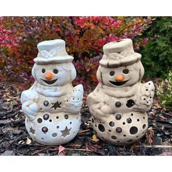 Svícen Makra Sněhulák malý 22 x 13 cm