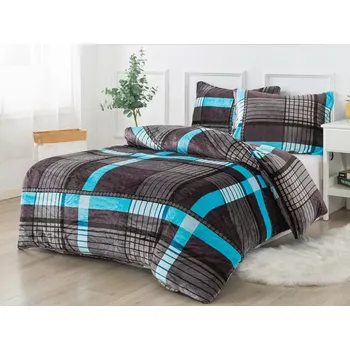 Povlečení Novinka 2025! Luxusní ložní souprava mikroplyš s 3D efektem – 70×90 / 140×200 cm - MIRINDA Exclusive - modré