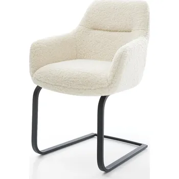 Jídelní židle DELIFE Jídelní židle Pejo-Flex Teddy plyšový manšestr béžová jídelní židle plochá černá taštičkové pružiny