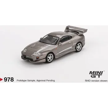 autíčko Toyota Supra MK4 (A80) VeilSide Combat V-II - Cobalt grey -blistr- 1:64 - Mini GT - blister