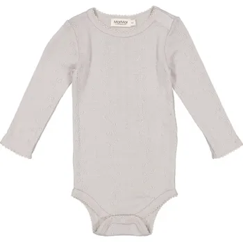 Kojenecký body MarMar kojenecké vlněné body s detaily 101-661-04 Soft dove Velikost: 74 MERINO VLNA