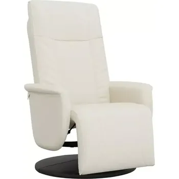 Křeslo Křeslo relaxační, polohovací, otočné, ekokůže krémová, PULSAR