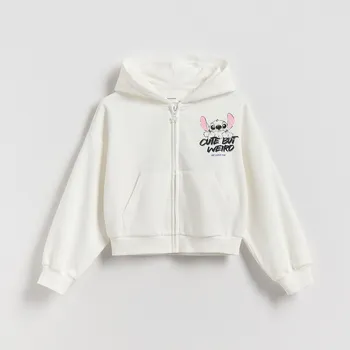 Dívčí mikina Reserved - Mikina Lilo a Stitch - béžová - 601GT-08X - 601GT-08X-146