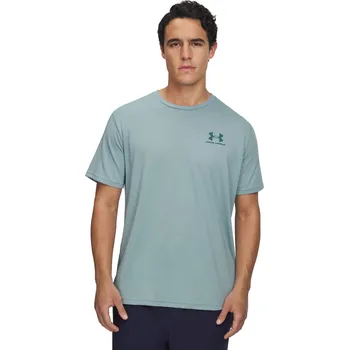 Pánské tričko Pánské triko Under Armour Sportstyle Left Chest SS Under Armour modrá | tyrkysová 3454640
