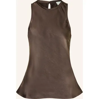 Dámská halenka Neo Noir Dámský Satinové Halenkové Topy Celina, tmavě hnědá, 38