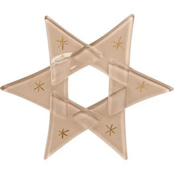 Vánoční ozdoba Vánoční skleněná ozdoba hvězda bílá káva