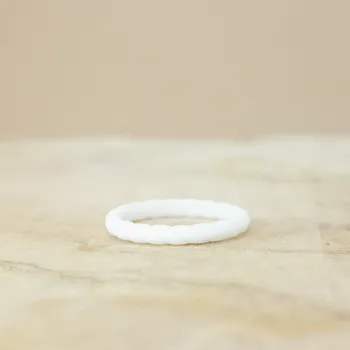 Prsten Prstýnek Spiral Barva: Bílá, Velikost: S - 56 mm