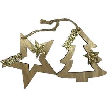 Vánoční ozdoba Dřevěná vánoční ozdoba, různé motivy, cca 10cm Rozbalev(n)o