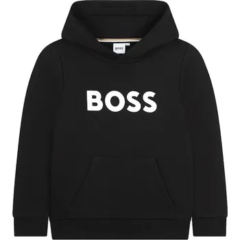 Chlapecká mikina Dětská mikina BOSS černá barva, s kapucí, s potiskem, J52351 J52351.162.174 99X, vel. 174