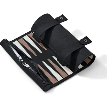 Cestovní hra 689376 - Tchibo - Vrhcáby s rolovací deskou - barva: černá