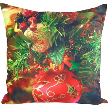 Polštář Vánoční polštář CHRIST BALLS 40x40 cm Mybesthome Varianta: Povlak na polštář s prošívanou výplní, 40x40 cm