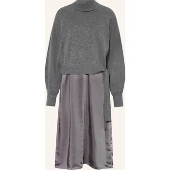 Dámské šaty Boss Dámská Sada Flalina: Svetr S Průstřihem A Saténové Šaty,...