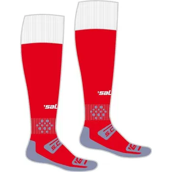 Saller SHEFFIELD Stulpny s ponožkou BARVA: 160 červená-bílá, Velikost: JUNIOR Funkční fotbalové stulpny