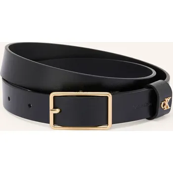 Opasek Calvin Klein Dámský Kožený Opasek, černá / zlatá, 105