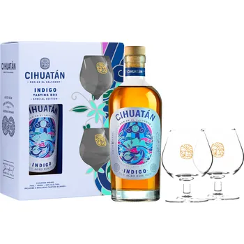 Rum Cihuatán Indigo 8 letý +2 sklenice 40% 0,7l