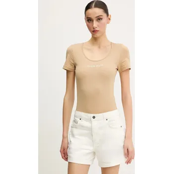 Pánské oblečení Tričko Guess Jeans W5GP25.J1314 béžová 01B, vel. XL