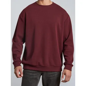 Pánská mikina Sinsay - Mikina s kulatým výstřihem - burgundy - 973EU-83X - 973EU-83X-S