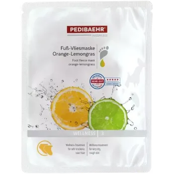 Kosmetika na nohy Flísová maska na nohy s pomerančem a citronovou trávou Pedibaehr - 16 g