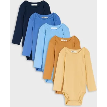 Oblečení a móda Sinsay - Bavlněné body 5-pack - béžová - 797EM-08X - 797EM-08X-68