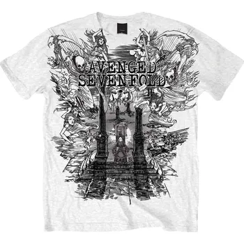 Avenged Sevenfold Land of Cain White XL Tričko