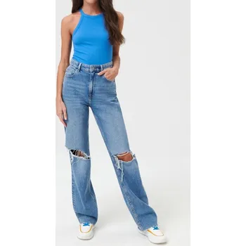 Sinsay - Bavlněný halter top - modrá - 8954J-55X - 8954J-55X-XXS