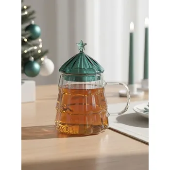 Sinsay - Skleněný hrnek se vánočním motivem - zelená - 602DP-77X - 602DP-77X-ONE