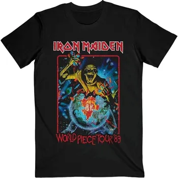 Pánské tričko Iron Maiden World Piece Tour '84 V.1. Black 2XL Tričko
